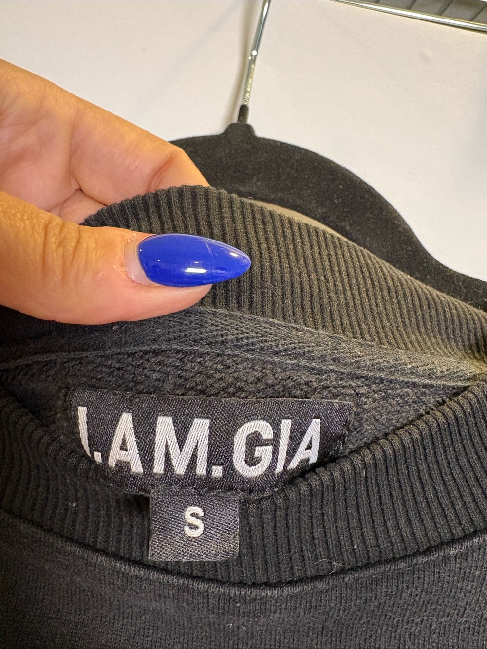 I.A.M. GIA Taja Sweatshirt | Faded Black | Size S | 100% Cotton - Picture 5 of 8